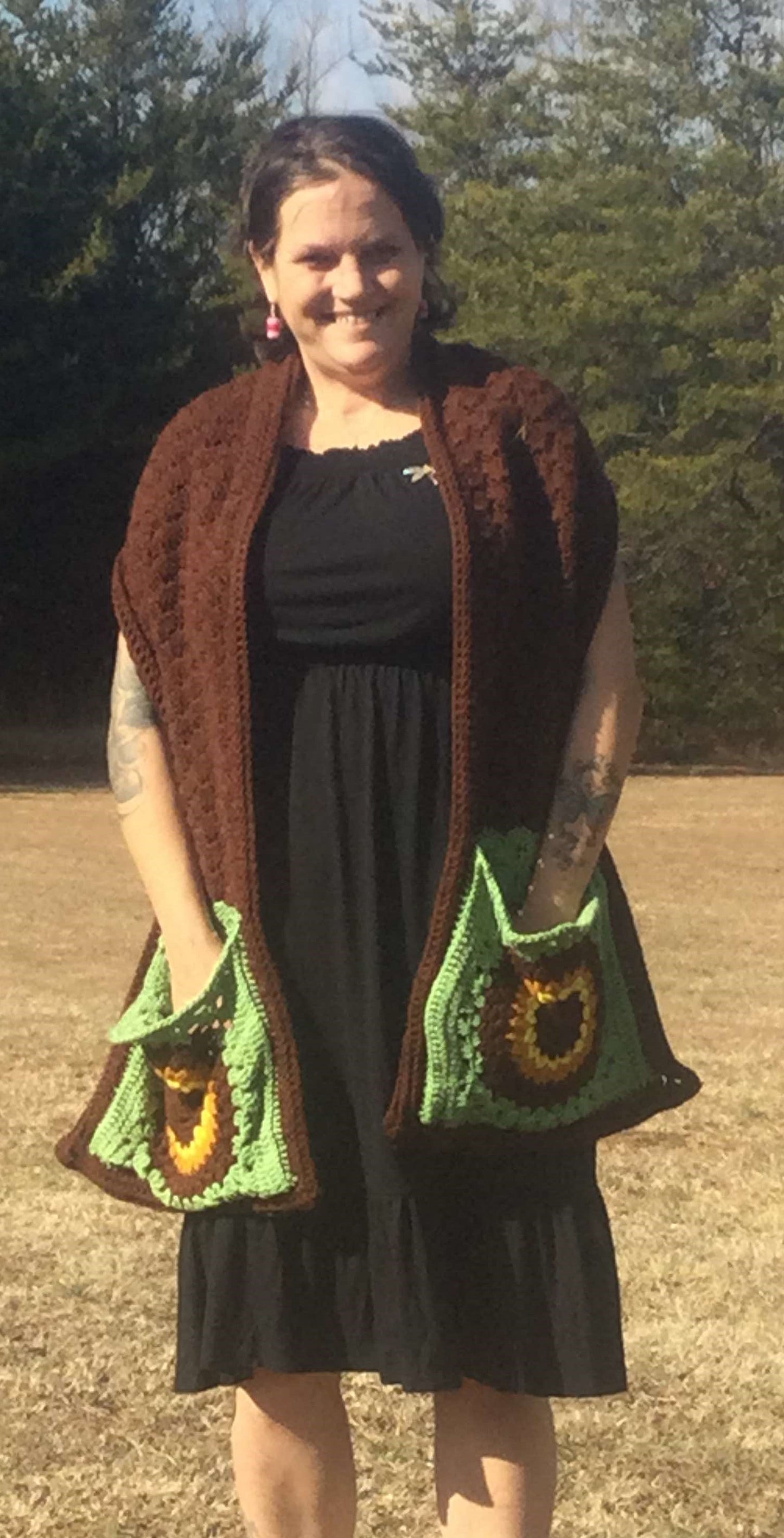 Sunflower Pocket Shawl