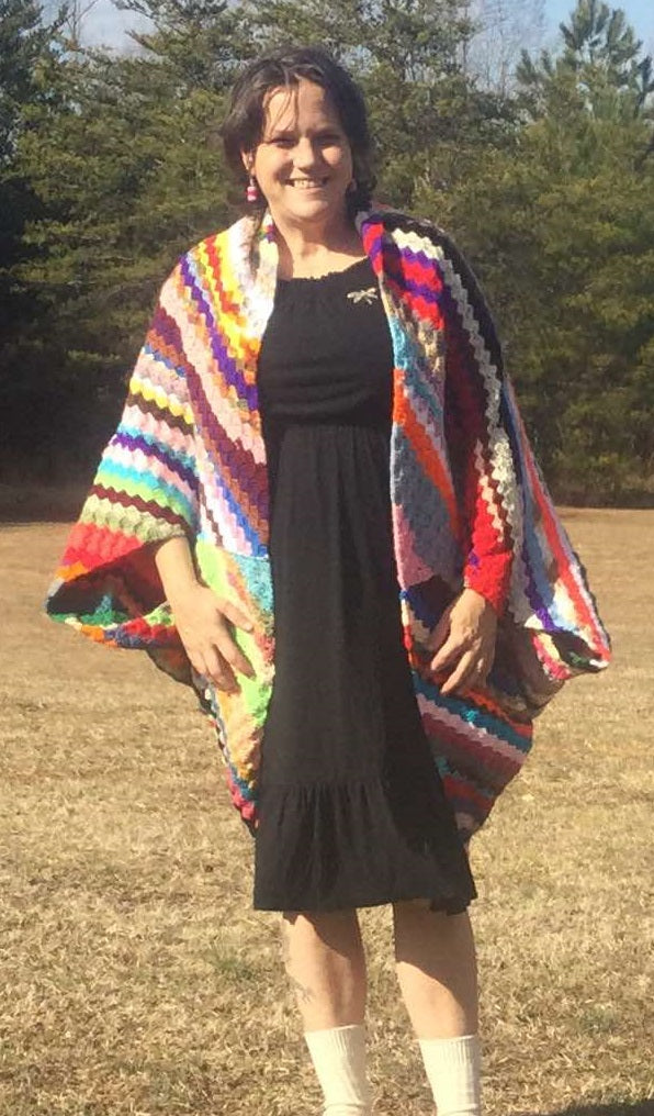 Multi-Colored Poncho